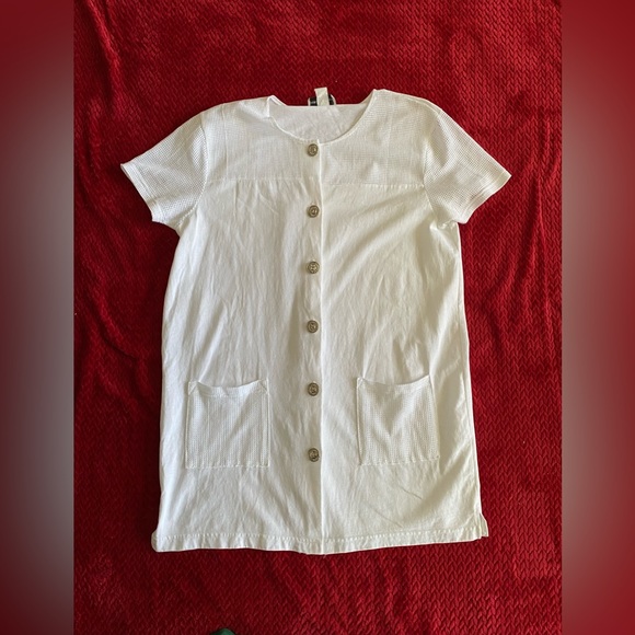 Jordan Taylor White cover up button front house dress women’s size 1X Vintage - Picture 6 of 12